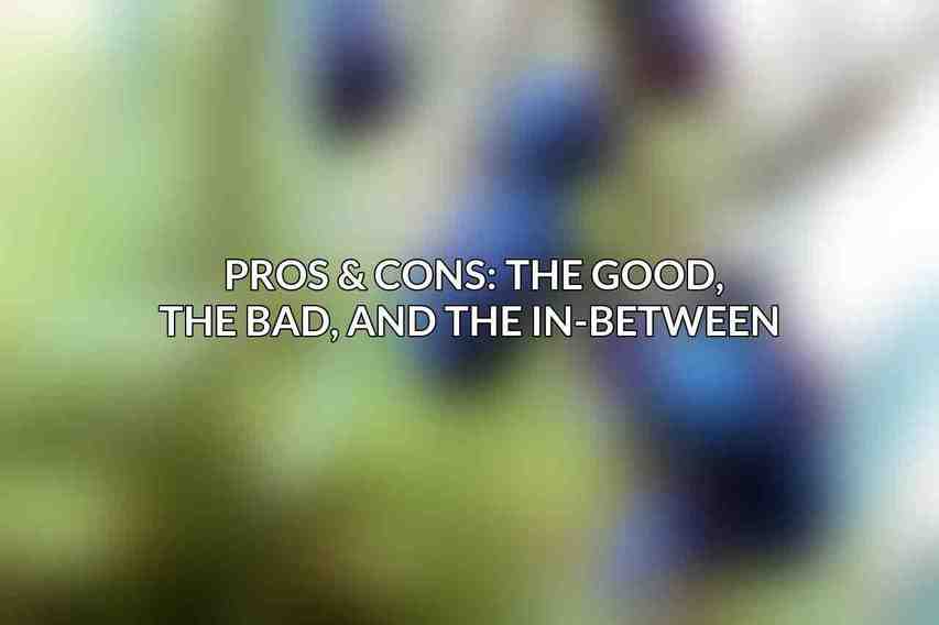 Pros & Cons: The Good, The Bad, and the In-Between 